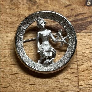 Vintage Trifari Zodiac Virgo Brooch